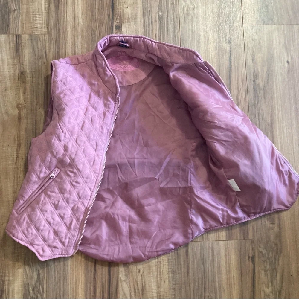 Prestige Riding Image Pink Zip Up Womens Quilted Equestrian Riding Vest Size XL - Picture 9 of 10